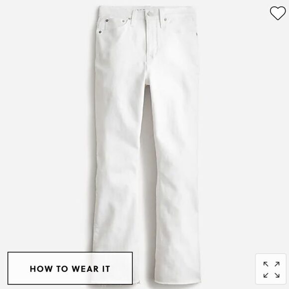 J. Crew 10" demi-boot crop jean in white* - Picture 1 of 4